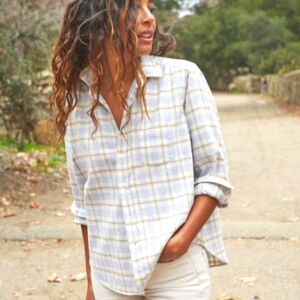 Frank & Eileen Italian Flannel Relaxed Eileen Button Down size Large